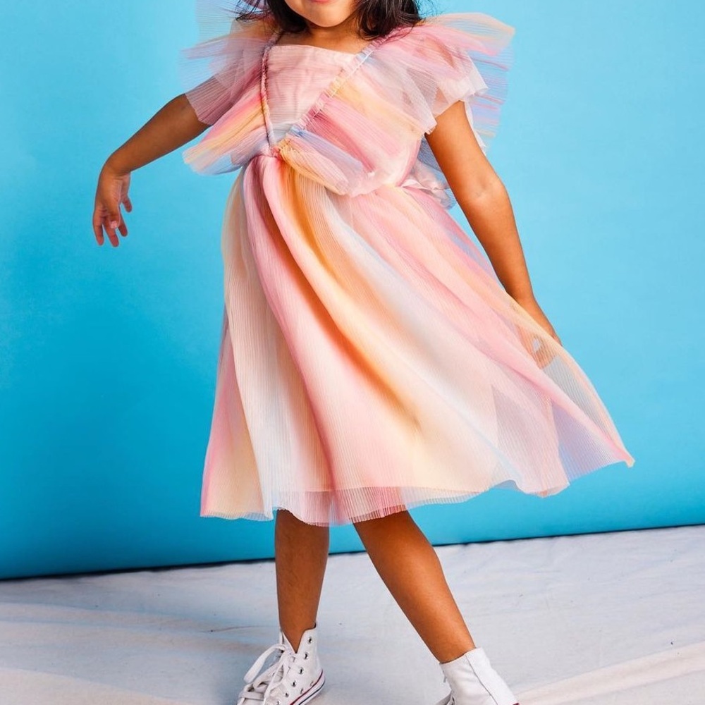 New HM rainbow tulle dress
